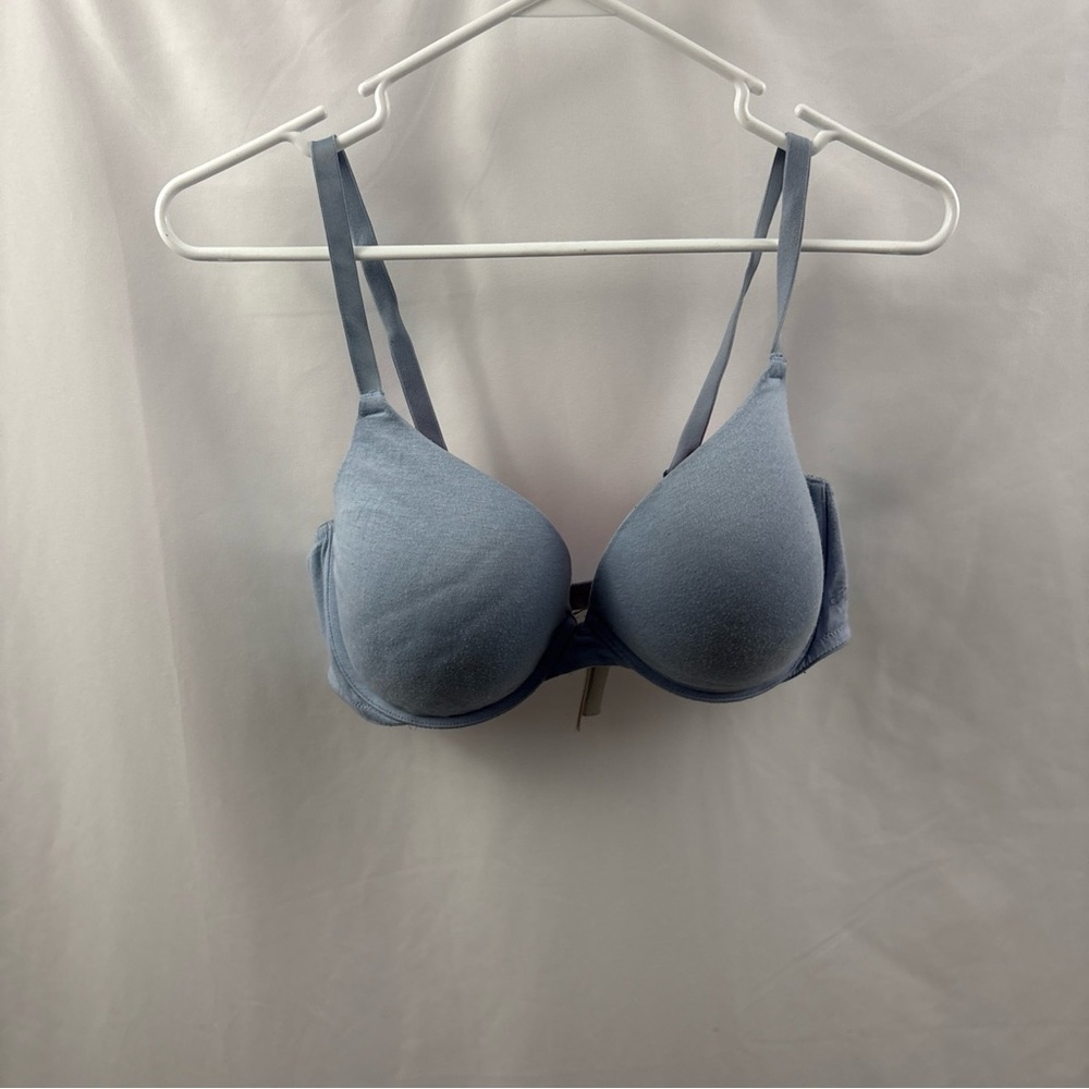 Pink Victoria’s Secret Bra 38D Push Up Bra Wear Everywhere Push-Up Light Blue